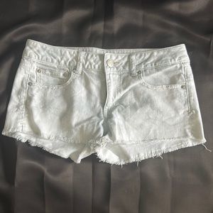 White jean shorts